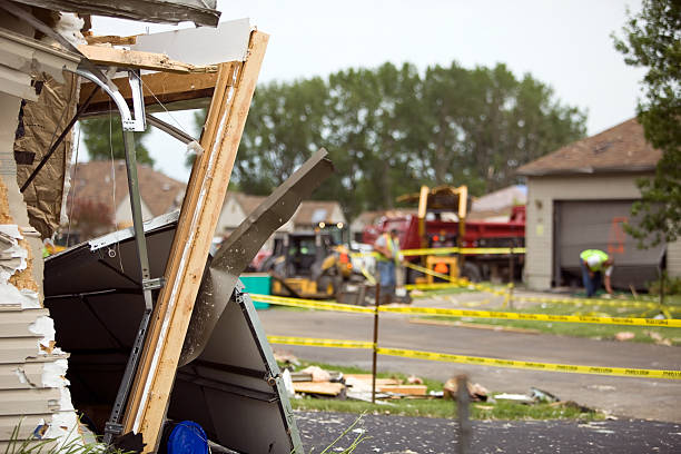 A house destroyed by a storm